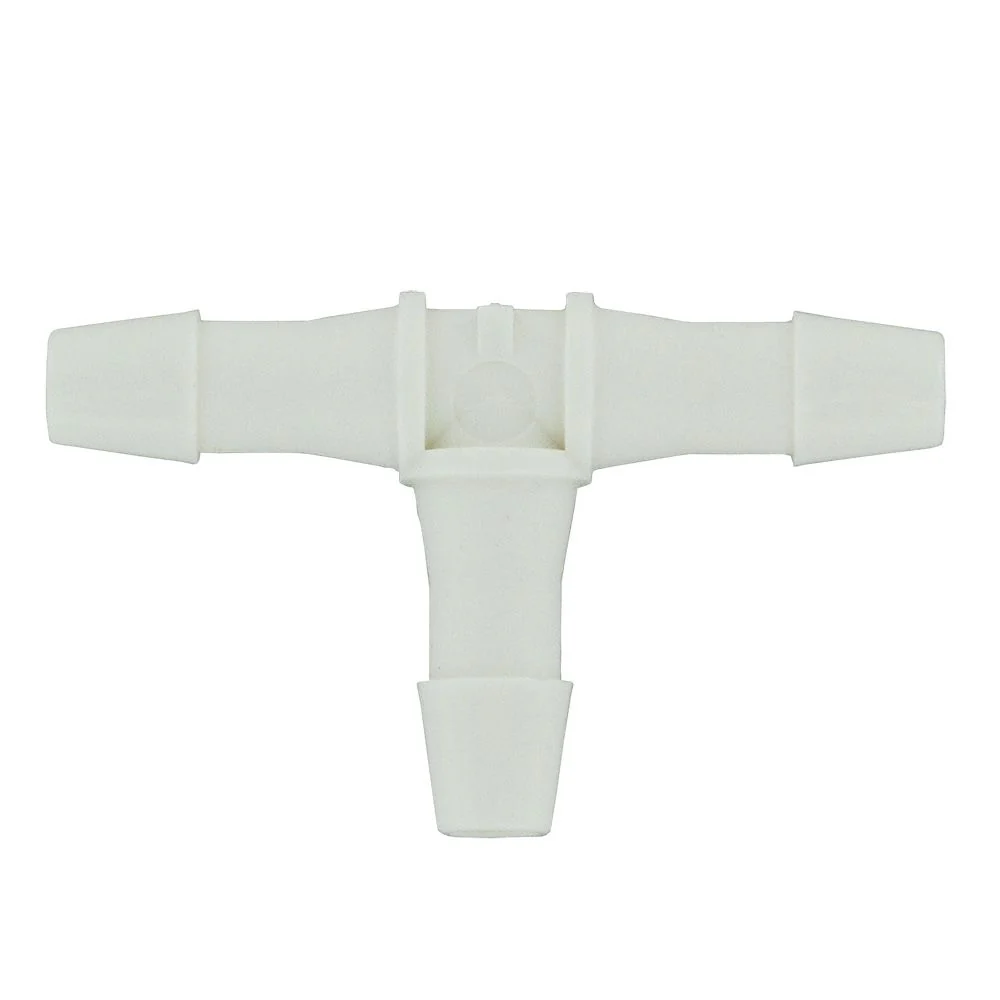 FitQuik Nylon Union Tee Barb Fitting - 3/16 ID x 3/16 ID x 3/16 ID — Bag of 100