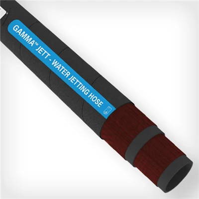 WJETT-4.0-100 by Texcel | GAMMA™ JETT Series | Water Jetting Hose | 4" Hose ID | 500 PSI | Black — 100' Length