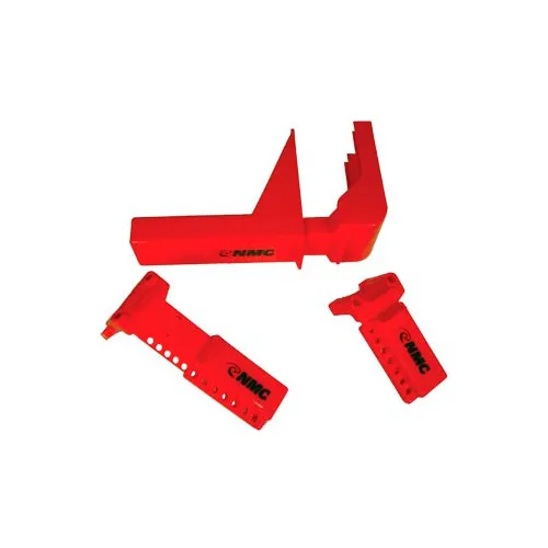 NMC™ Ball Valve Lockout, Fits 1-1/2" - 2-1/2" Dia. Valves, Red