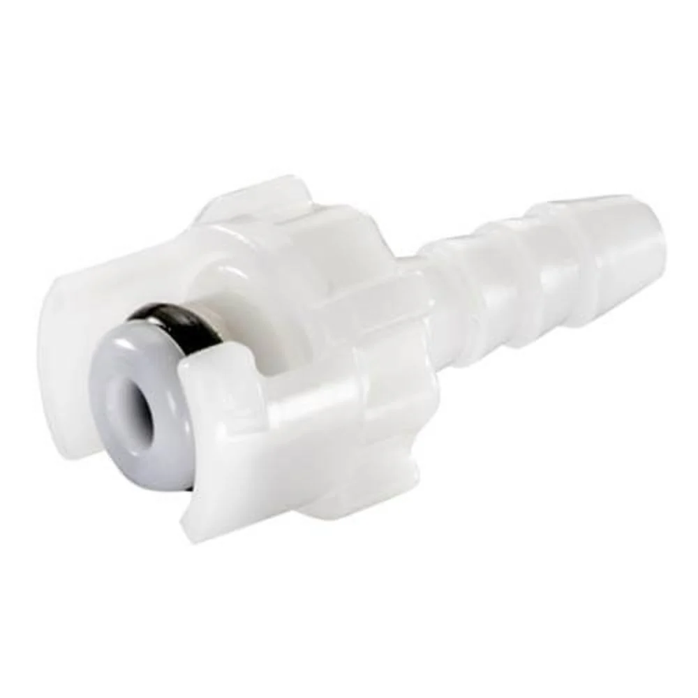 LinkTech 10AC Series Straight Male, Non-valved, 1/8" HB, Natural Acetal, Buna N — Single