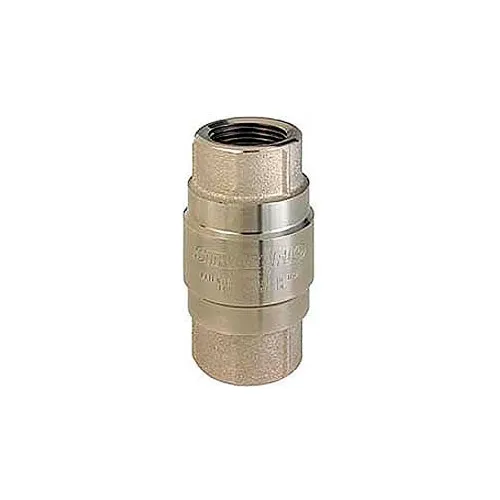 3/4" FNPT Nickel-Plated Brass Check Valve with Stainless Steel Poppet