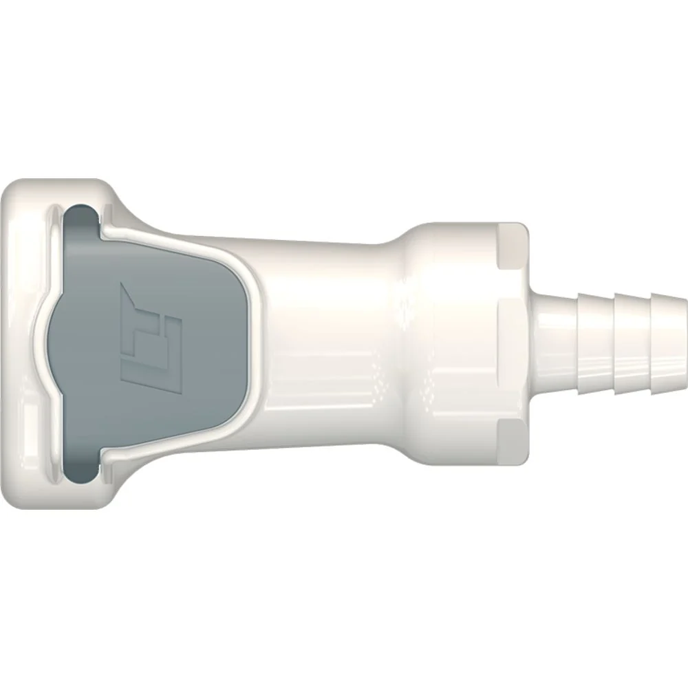 LinkTech 60PS Series Straight Female, Non-valved, 3/8" HB, Polysulfone — Box of 1000
