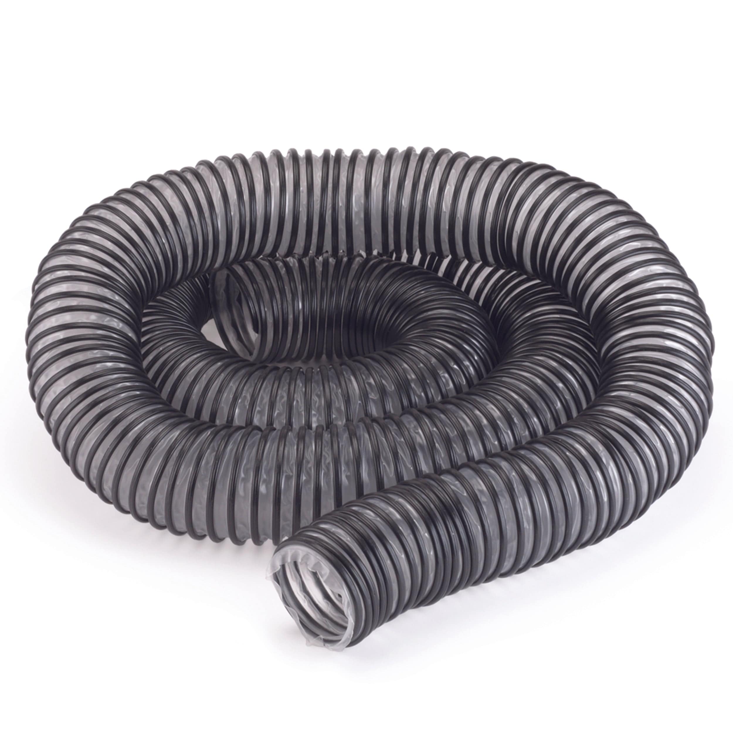 Light-Duty Dust Collection Hose - 2-1/2" x 10' - Semi-Clear