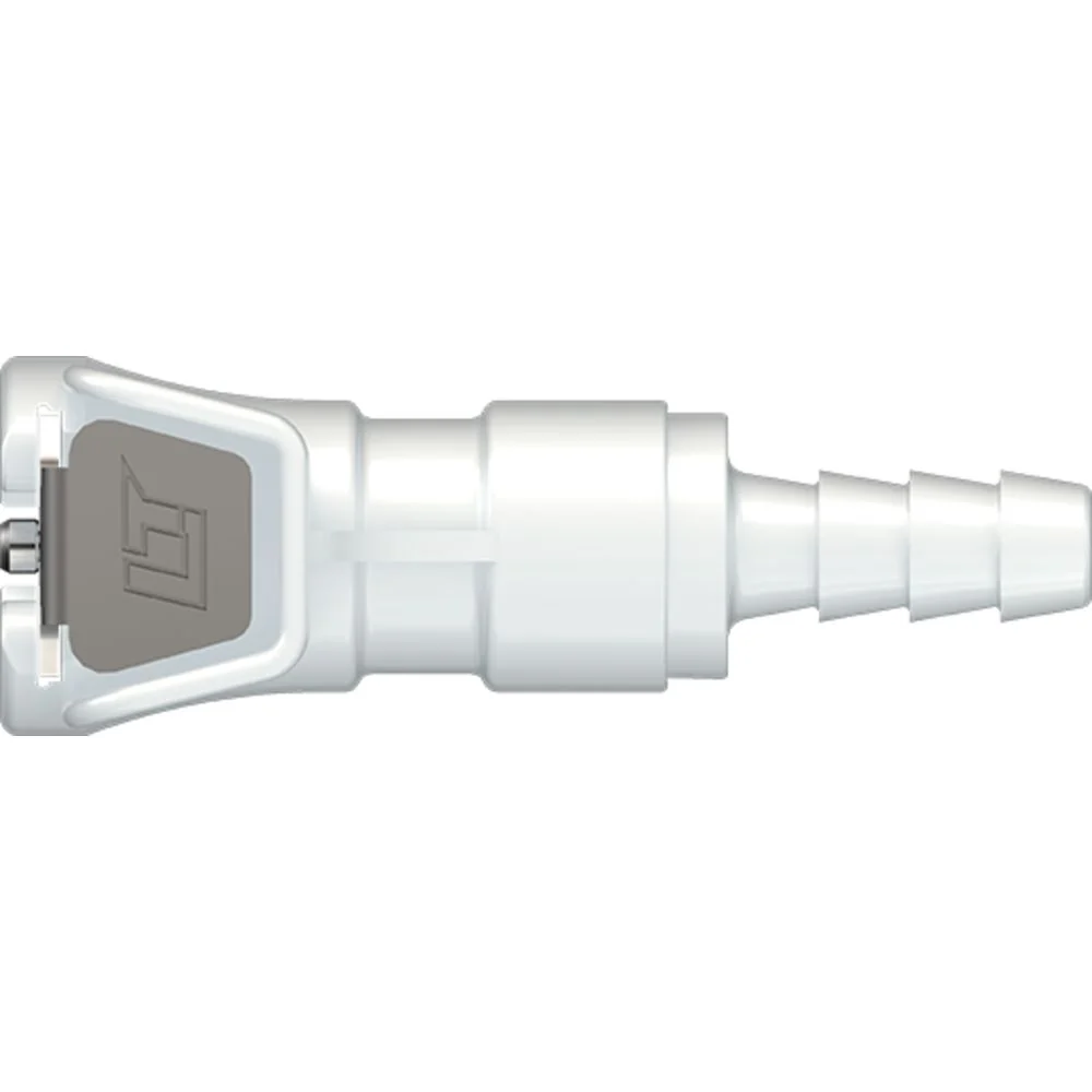 LinkTech 20AC Series Straight Female, Non-valved, 3/16" HB, Natural Acetal — Bag of 100