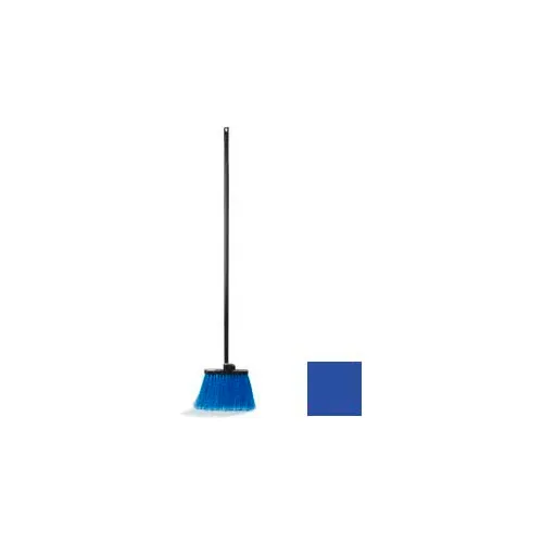 Carlisle Flo-Pac Blue Duo-Sweep Flagged Warehouse Broom 9" with 48" Black Metal Handle - Pkg Qty 12