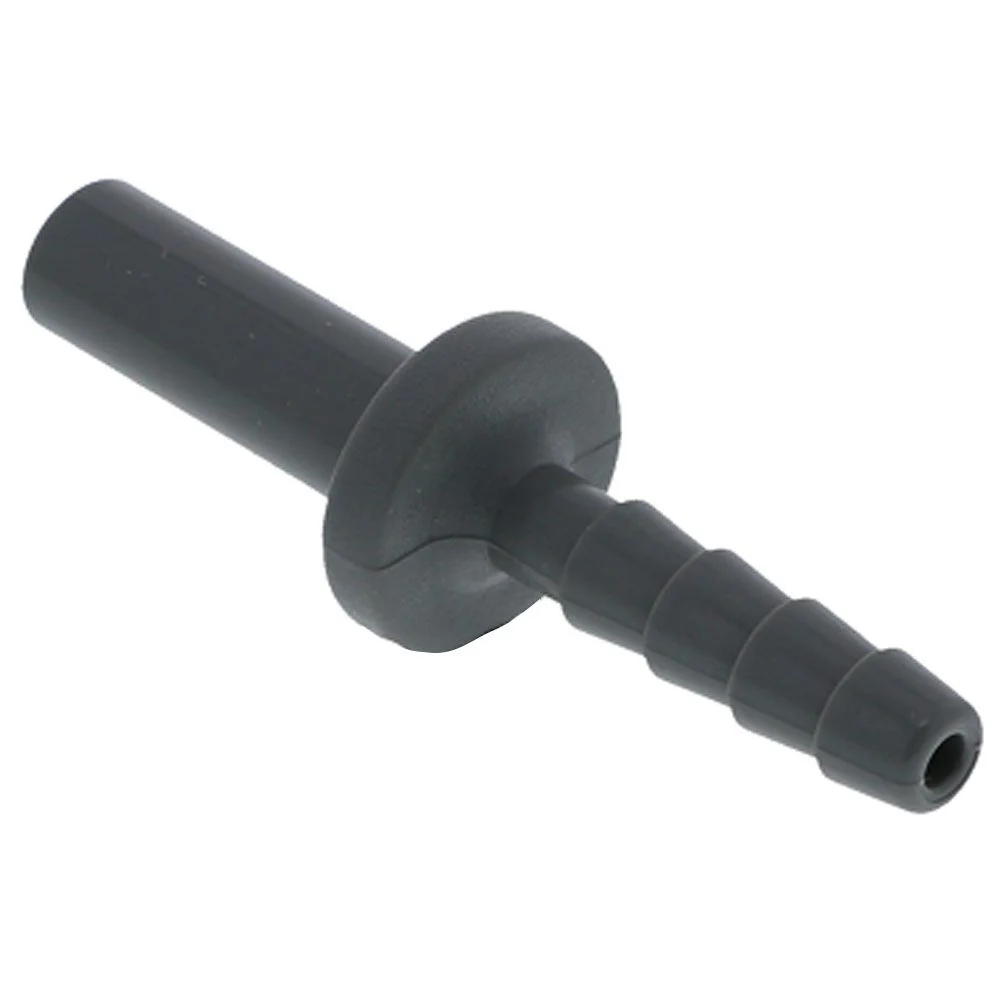 John Guest Stem Barb Connector - 1/4 OD Stem x 3/16 ID Barb — Box of 500