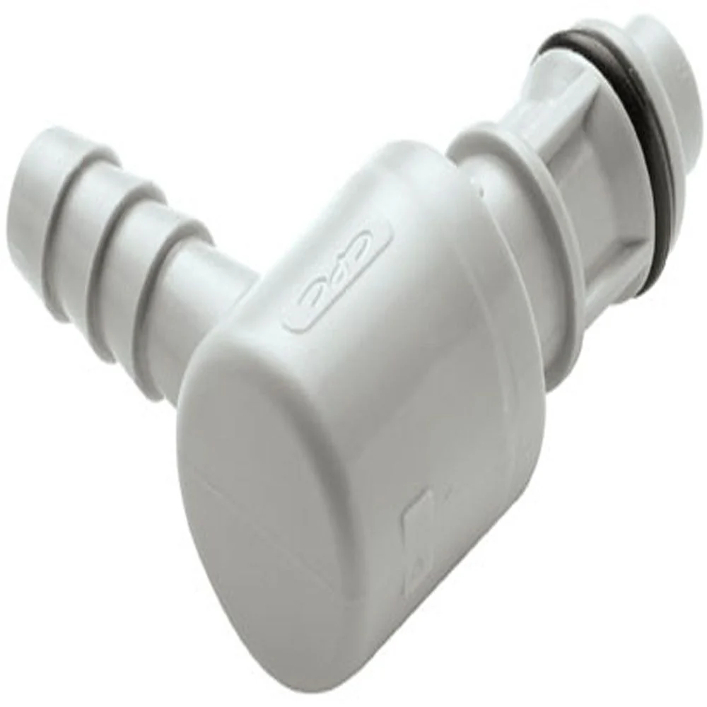 EFC23612 Non-Valved Hose Barb Elbow Coupling Insert 3/8 ID Barb — Pack of 250