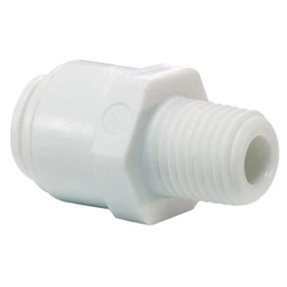 John Guest Male Connector NPTF - 1/4 x 1/8 NPTF - White — Bag of 10