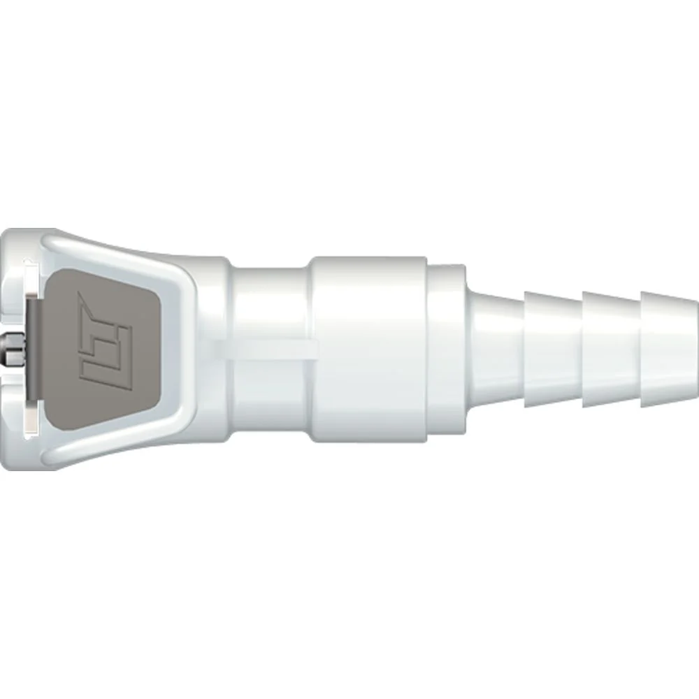 LinkTech 20AC Series Straight Female, Valved, 1/4" HB, Natural Acetal, Buna N — Box of 1000