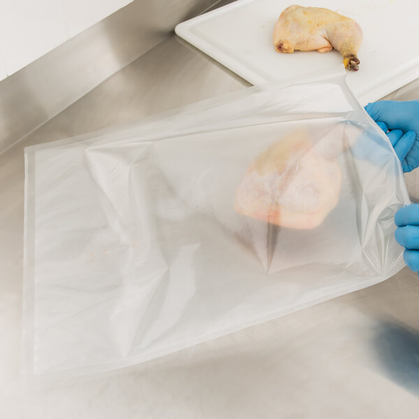ARY VacMaster 947320 15" x 18" Full Mesh Jumbo 2 Gallon External Vacuum Packaging Pouches / Bags 3 Mil - 50/Pack