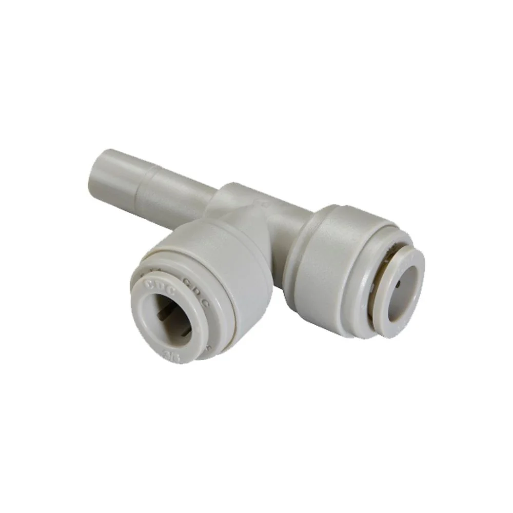 NeoFit - Acetal Gray Run Stem Tee 8mm (5/16") tube x stem 8mm (5/16") — Bag of 10