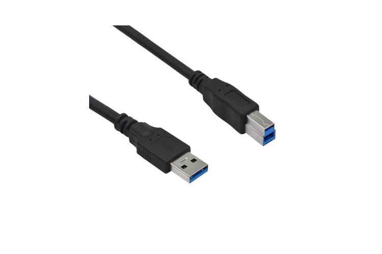 3Ft High Speed USB 3.0 A Male to B Male Cable – 28AWG, RoHS Compliant, Black