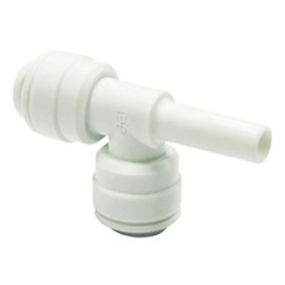 John Guest Stackable Stem Tee - 1/4 OD Stem x 1/4 x 1/4 — Bag of 10