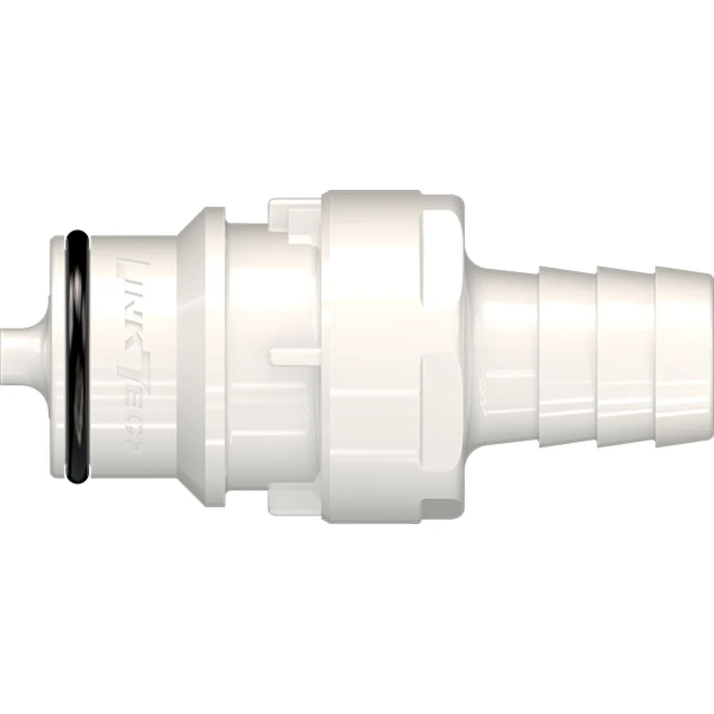 LinkTech 60PS Series Straight Male, Valved 1/2" HB, Polysulfone, EPDM — Bag of 1000