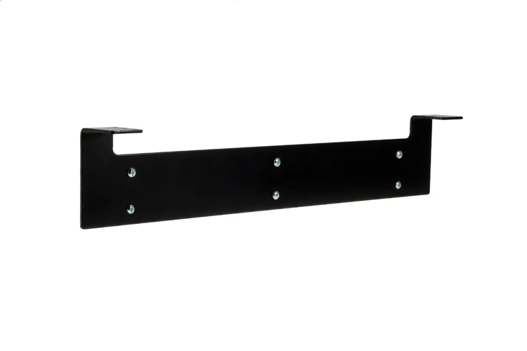 1U Vertical Hanging Wall Mount Bracket, Heavy-duty 10-Gauge Steel, Black, 19in