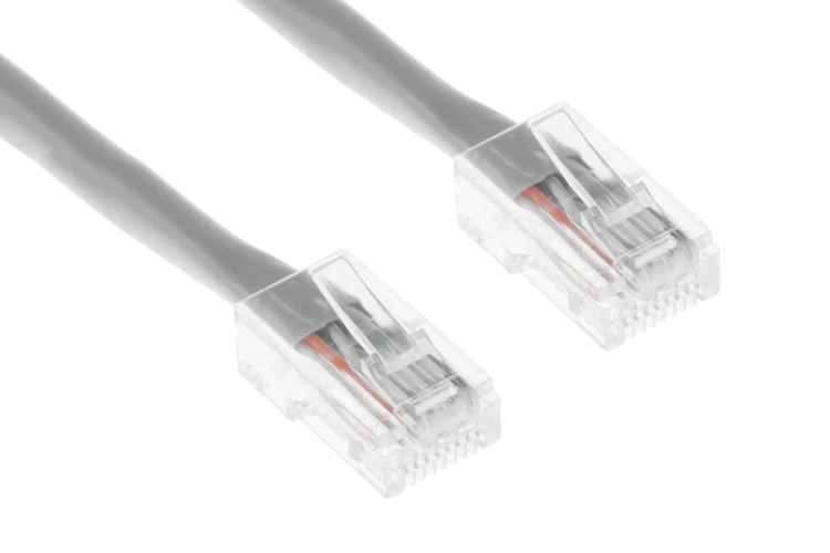 Cat6 Ethernet Patch Cable, Non-Booted, UTP, 14 ft, Gray