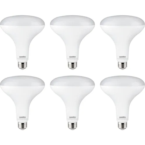Sunlite® LED BR40 Reflector Light Bulb, E26 Base, 13W, 1150 Lumens, 27K, Soft White, Pack of 6