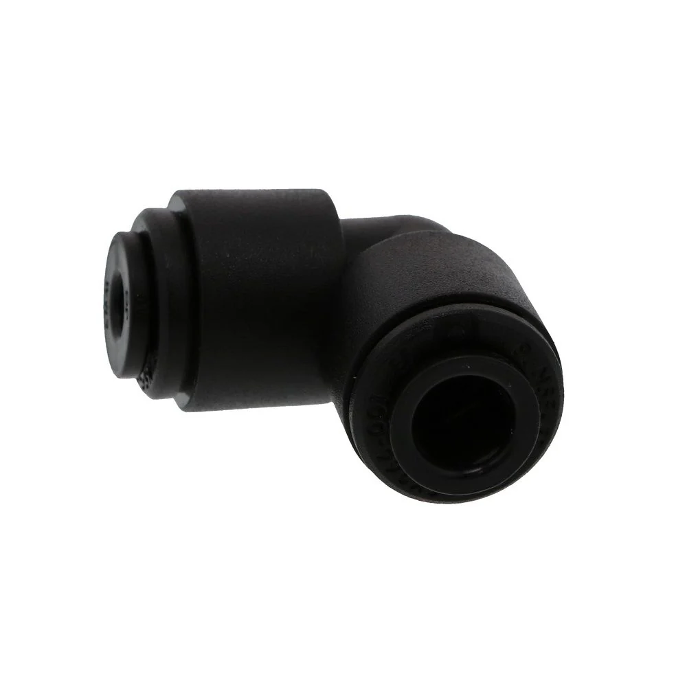 John Guest Reducing Union Elbow BLACK ACETAL - 6mm x 4mm — Bag of 10