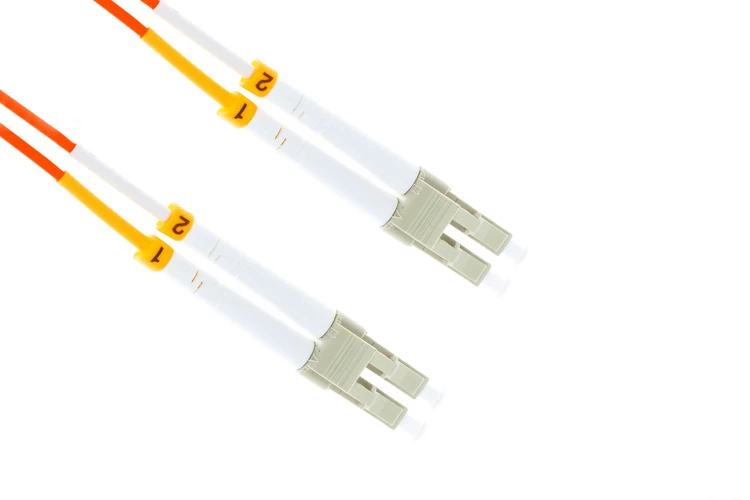 LC to LC Multimode Duplex 62.5/125 OM1 UPC Fiber Patch Cable, 2 Meters