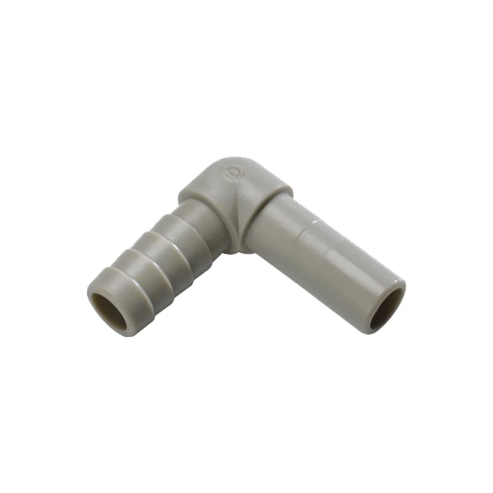 NeoFit - Acetal Gray Stem Barb Elbow Connector 3/8"stem x 8mm (5/16") barb — Bag of 10