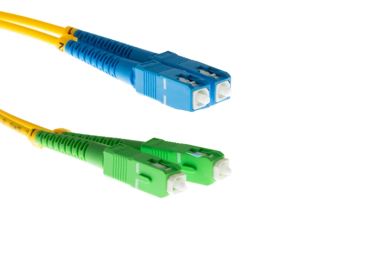 SC/UPC to SC/APC Singlemode Duplex OS2 UPC Fiber Patch Cable, 3 Meters