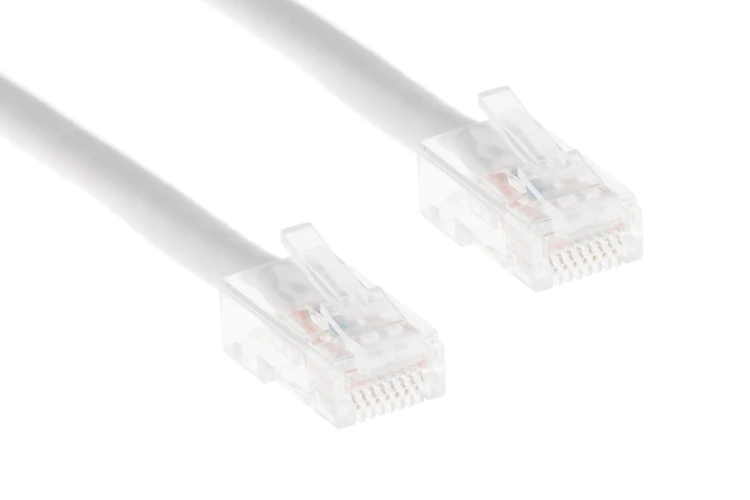 Cat6 Ethernet Patch Cable, Non-Booted, UTP, 7 ft, White