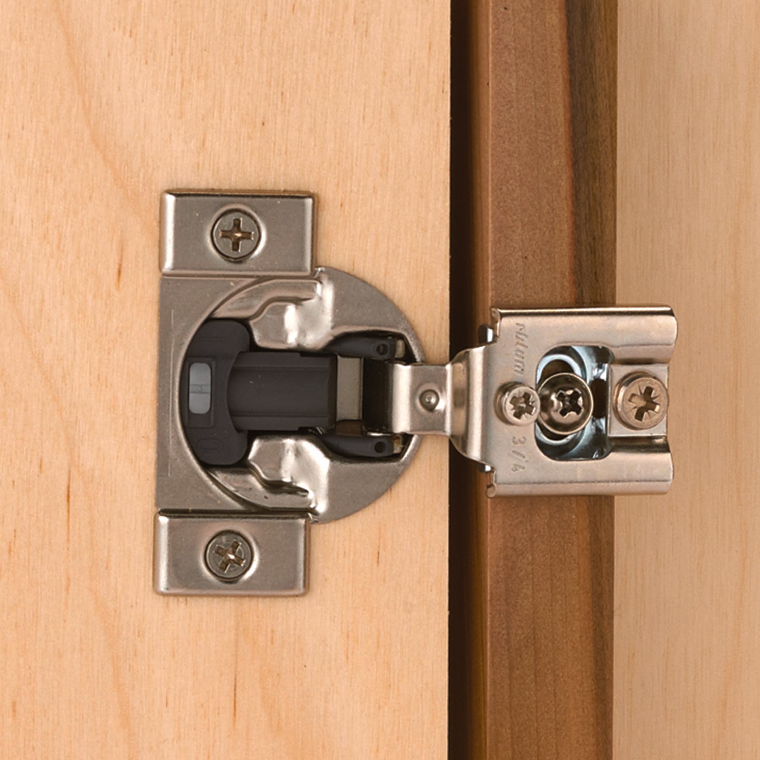 Compact Face Frame Hinge - 3/8" Overlay - 105 Degree with BLUMOTION - 1 Pair