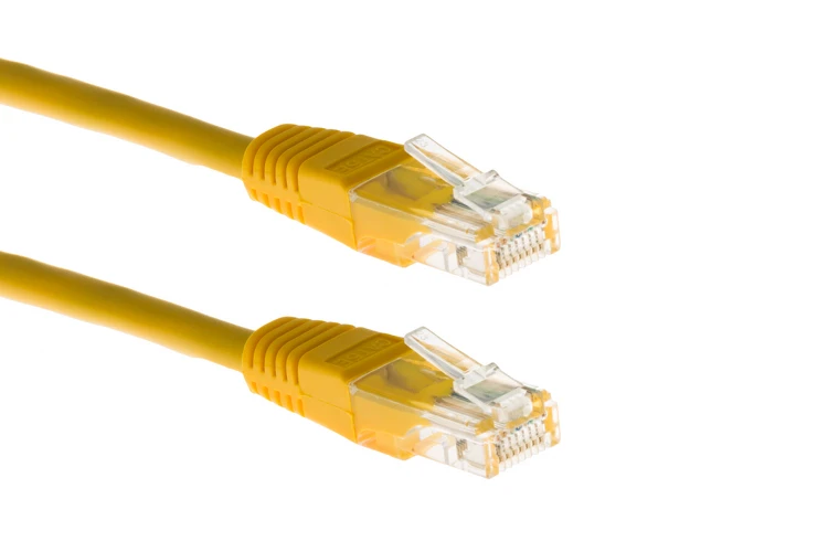 Cat6 Ethernet Patch Cable, Non-Booted, UTP, 2 ft, Yellow