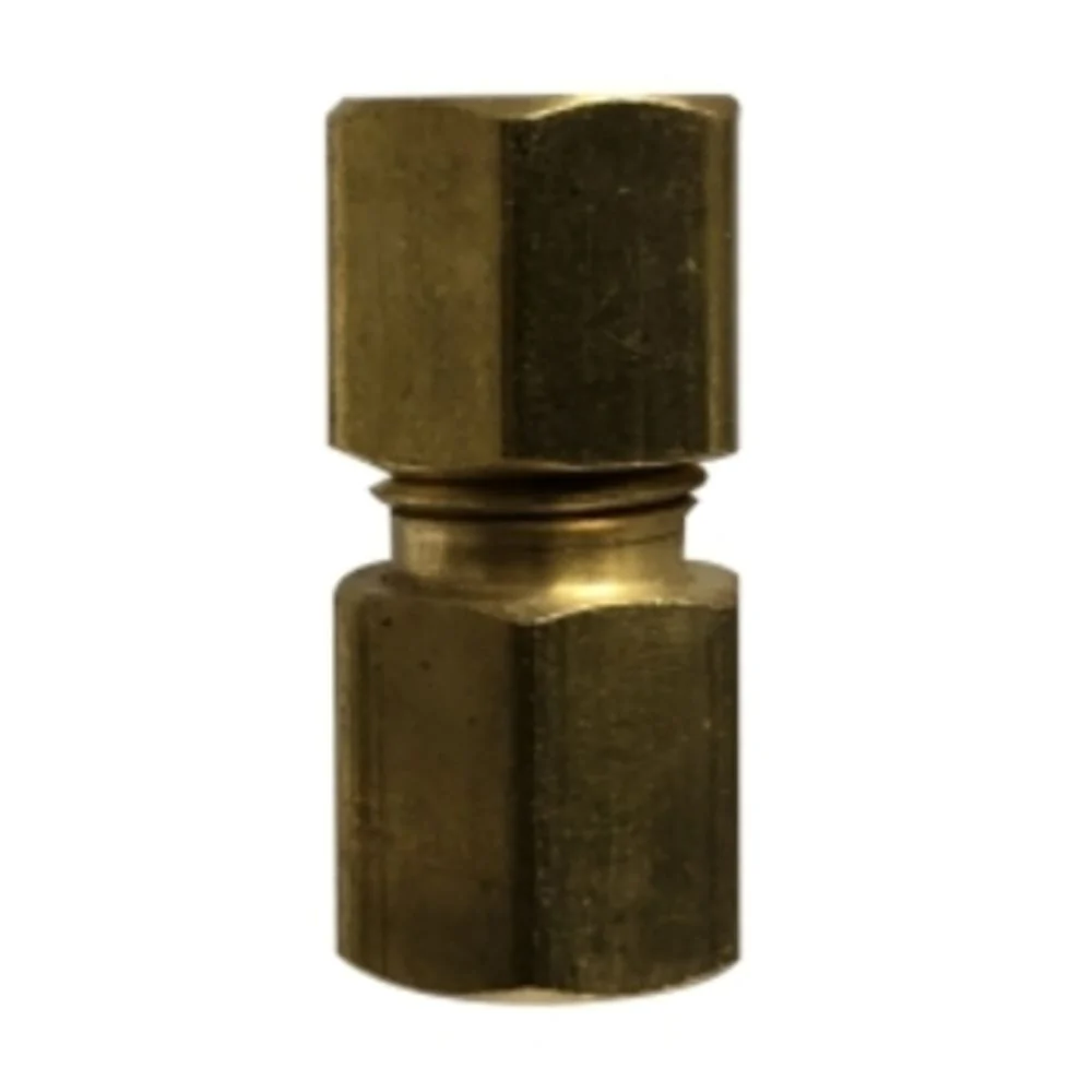 Brass LF 7406FC 1/4" X 1/4" Compression FLR — Single