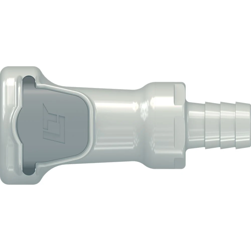 LinkTech 60PP Series Straight Female, Non-valved, 1/2" HB, Polypropylene — Single