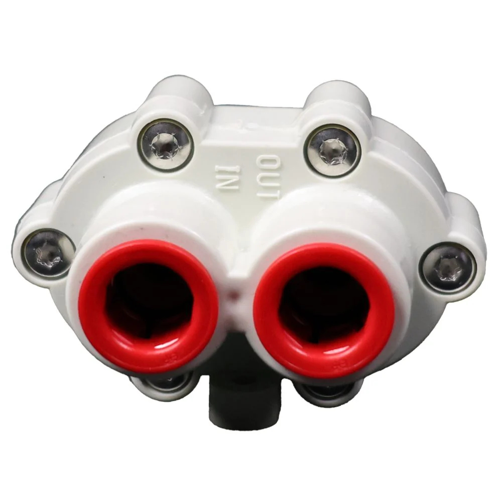 ASV-3006-WRB Automatic Shut-off Valve for Permeate Pumps 4 Way 3/8 QC, White — Pack of 3