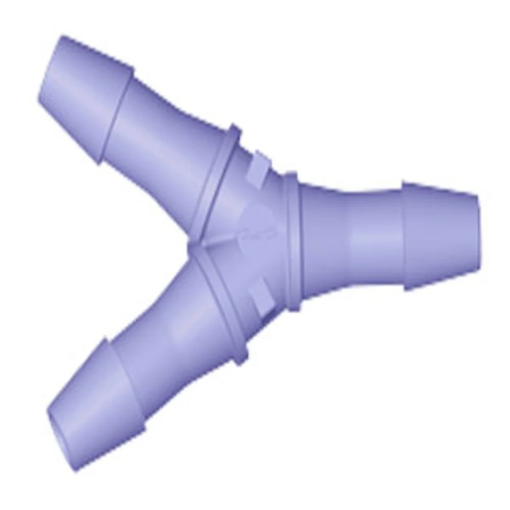 HY891 Y Fitting Purple Tint Polycarbonate 1/4 HB X 1/4 HB X 1/4 HB — Single