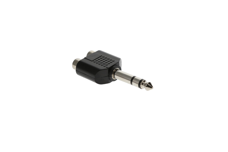 1/4 inch Male Stereo to Dual RCA Female Jack Y Adapter