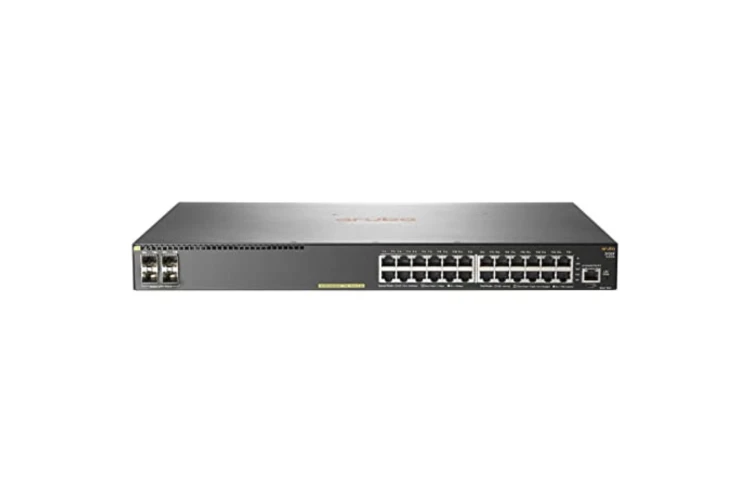 HPE Aruba 2930F Series Switch, 24 10/100/1000 PoE+ ports, 4 x 10G SFP+ Uplinks, NIB, JL255A