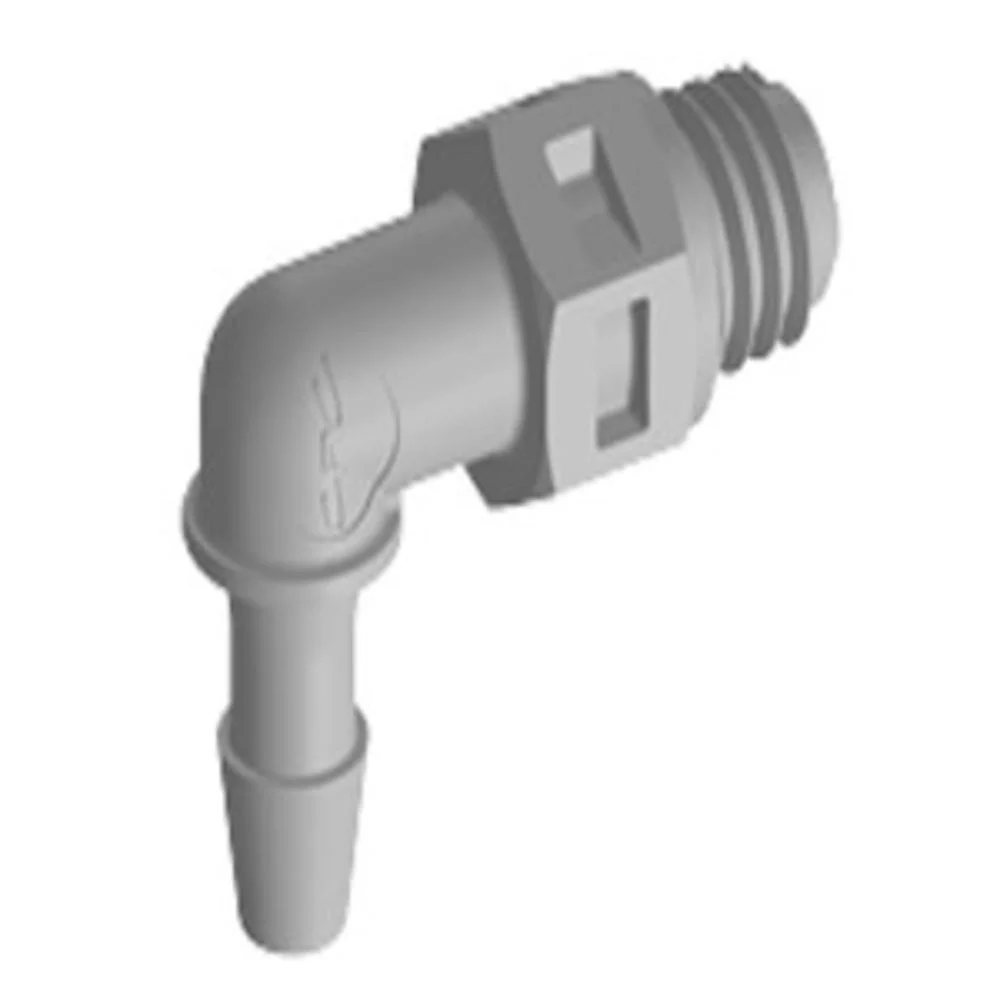 ME3 Elbow Fitting Natural Polypropylene Tapered 10-32 X 3/32 HB — Pack of 1000