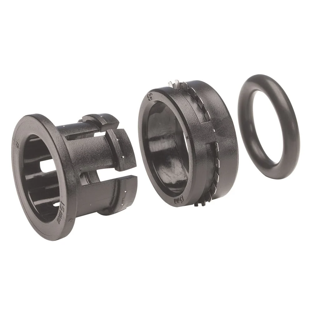 John Guest Plastic Half Cartridge - 10mm Black Single Nitrile O-ring — Box of 1000