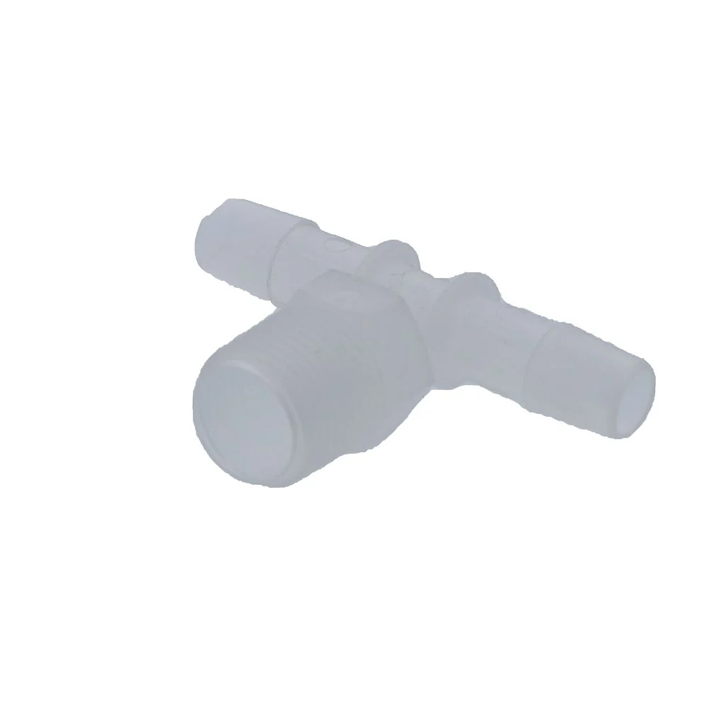 Barb Tee x Male Branch - 3/8 ID x 3/8 MNPT — 100-Pack