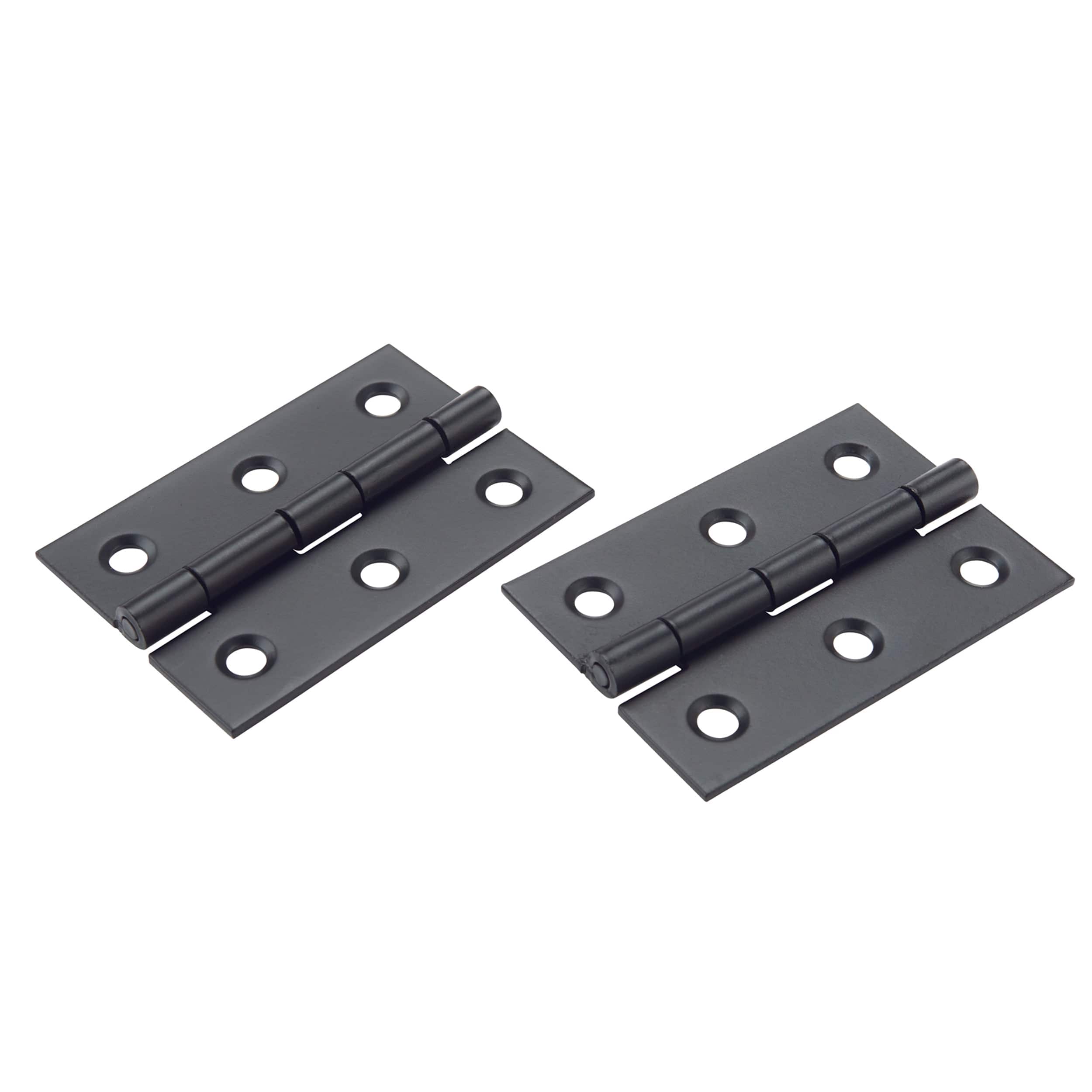 Narrow Hinge - 2" L x 1-3/8" - Open with Screws - Pair — Satin Nickel