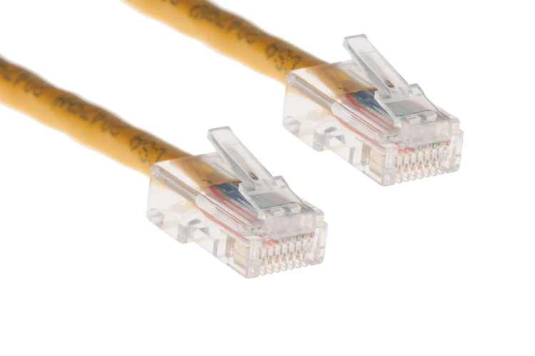 Cat5e Ethernet Patch Cable, Non-Booted, UTP, 1 ft, Yellow