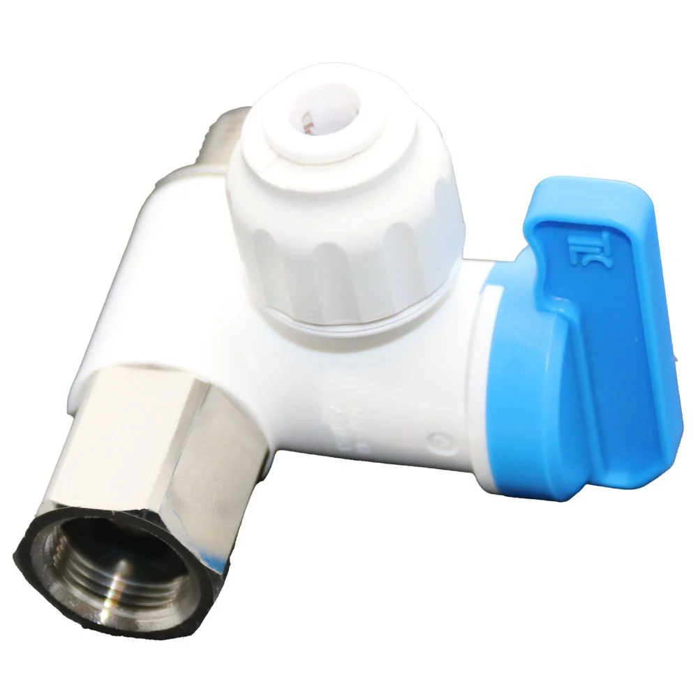 NeoFit - Polypropylene Natural White Stop Valve Adapter 1/4" OD x 3/8" Comp Thread — Bag of 5