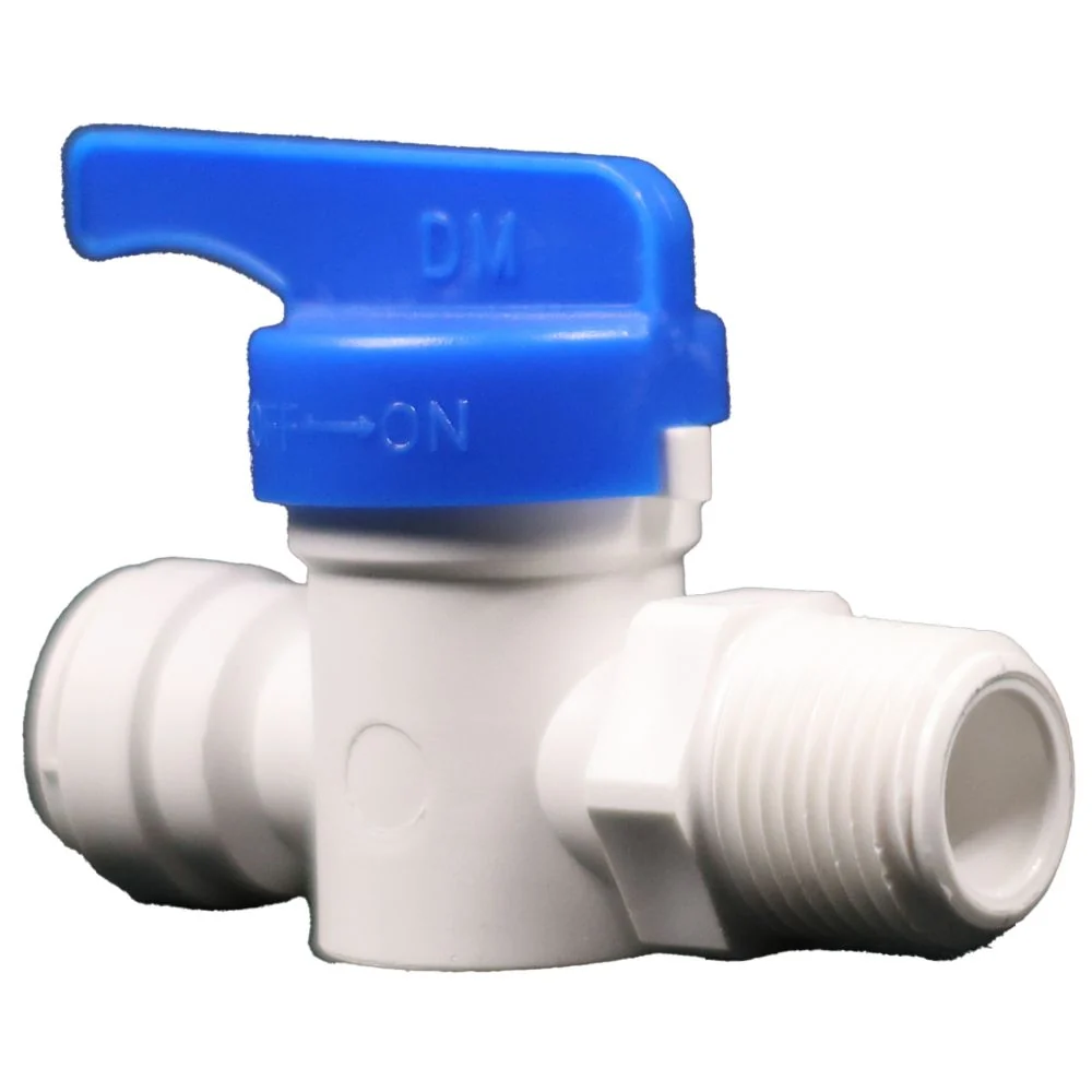 NeoFit Acetal Natural White Hand Valve Male Connector 1/2" od x 1/2" NPTF — Bag of 5