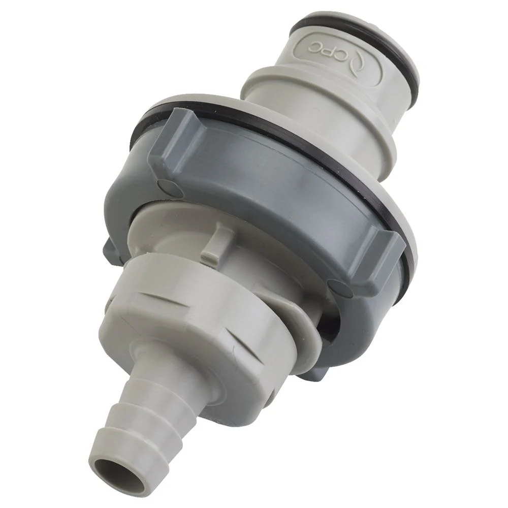 HFC42612 Non-Valved Panel Mount Hose Barb Coupling Insert 3/8 ID Barb — Bag of 10