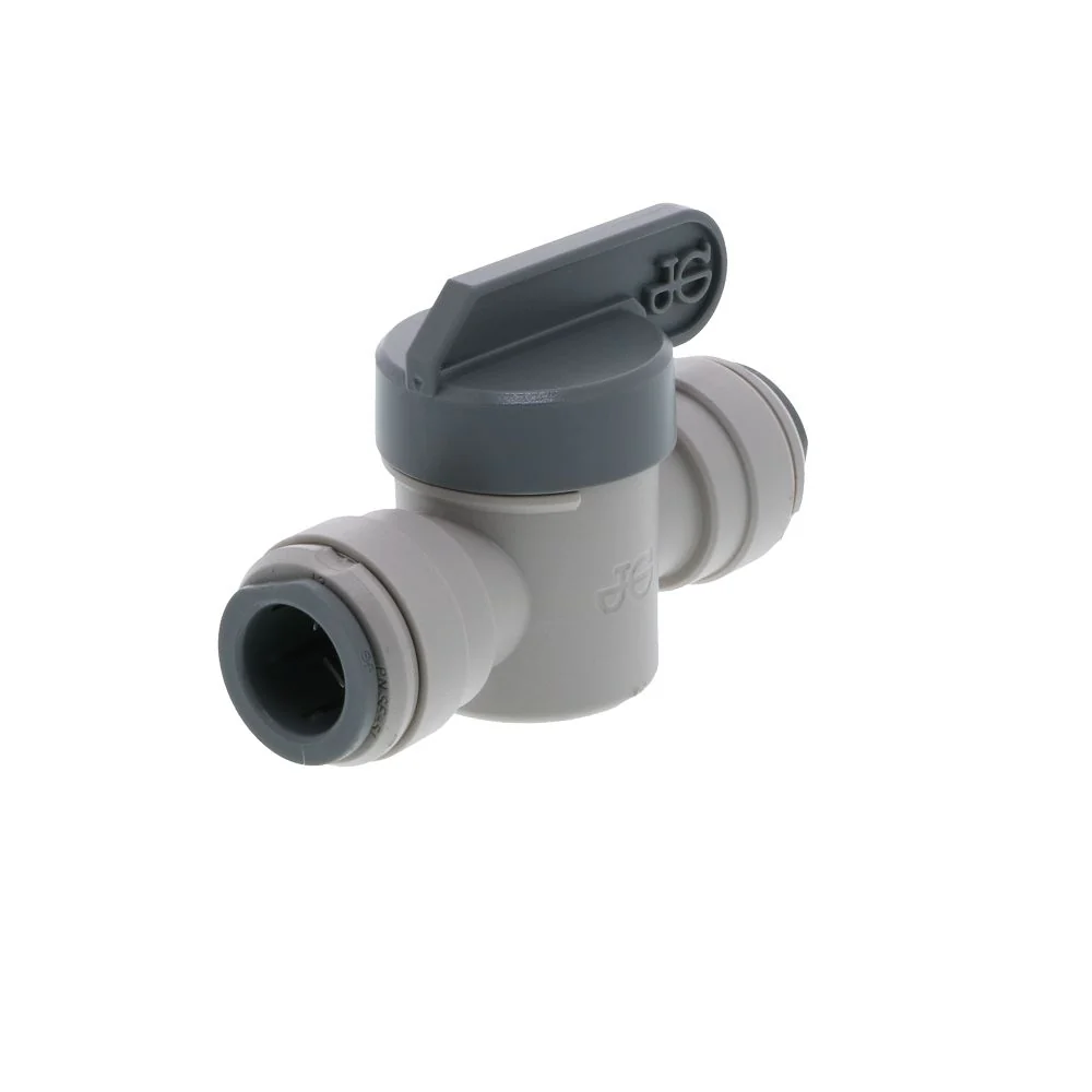 John Guest Shut-Off Valve-Acetal, Long Handle - 1/2 x 1/2 — Bag of 10