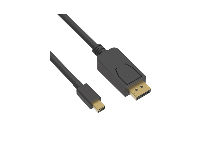 Mini-DisplayPort Male to DisplayPort Male Cable V1.2 4K@60Hz, Black, 10Ft