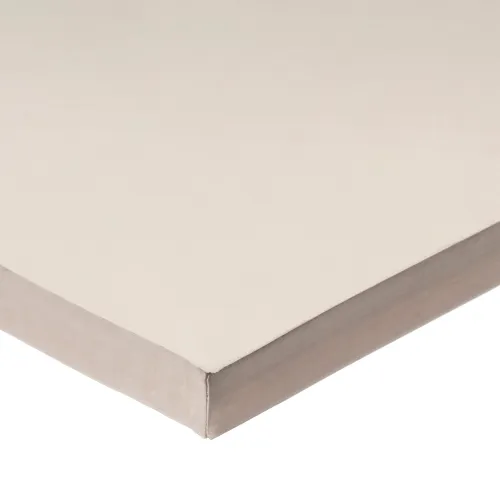 FDA Silicone Rubber Sheet w/High Temp Adhesive, 24"L x 24"W x 1/8" Thick, 50A, White