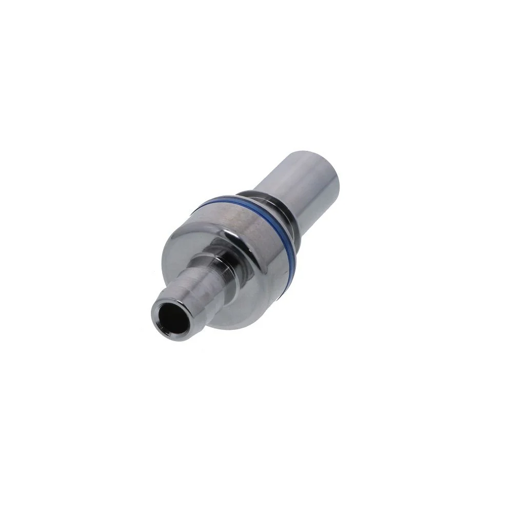 LQ6D22006BLU Valved In-Line Liquid Cooling Coupling Insert 3/8 ID Barb Cool Blue — Bag of 10