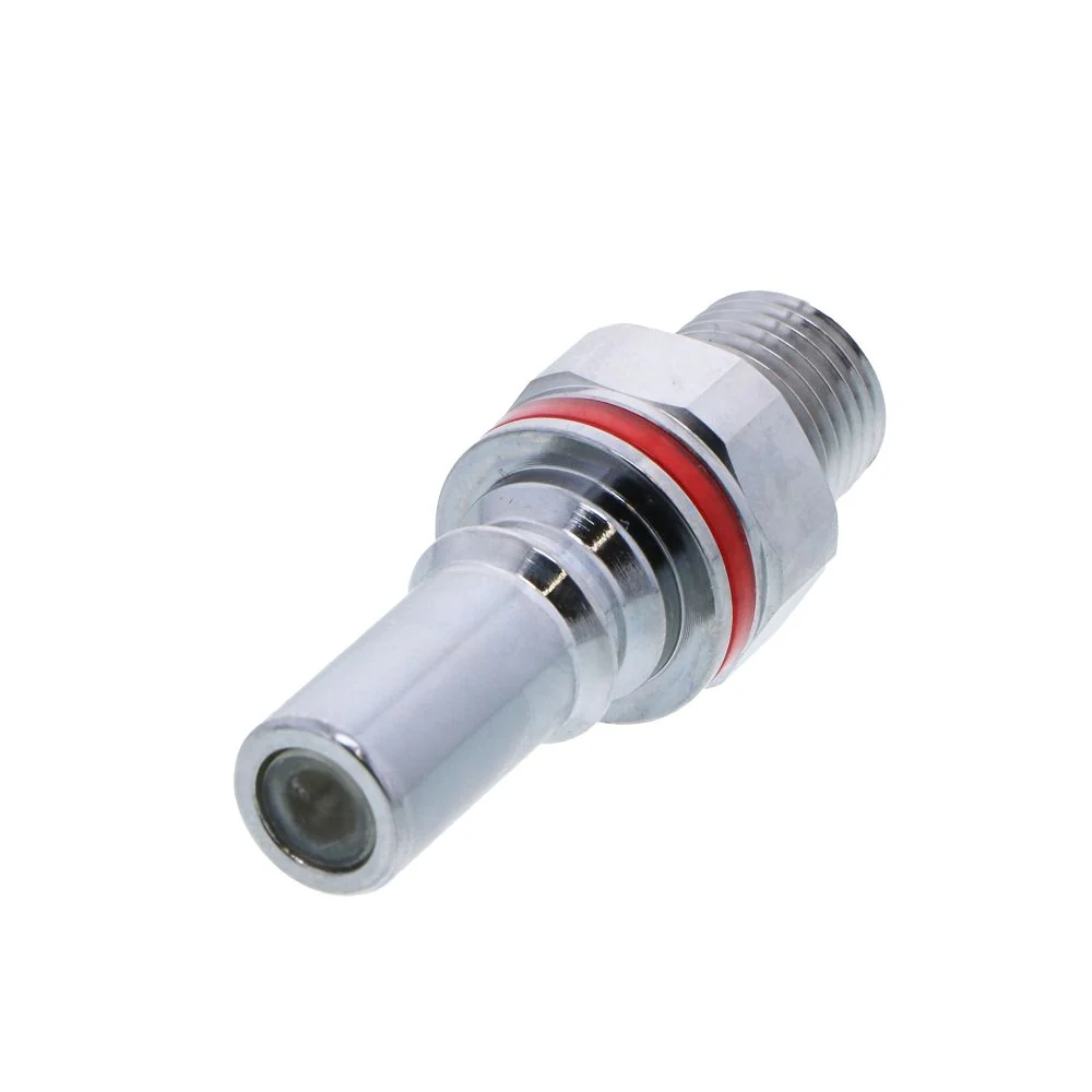 LQ4D24004RED Valved Pipe Thread Liquid Cooling Coupling Insert 1/4 NPT Warm Red — Bag of 10