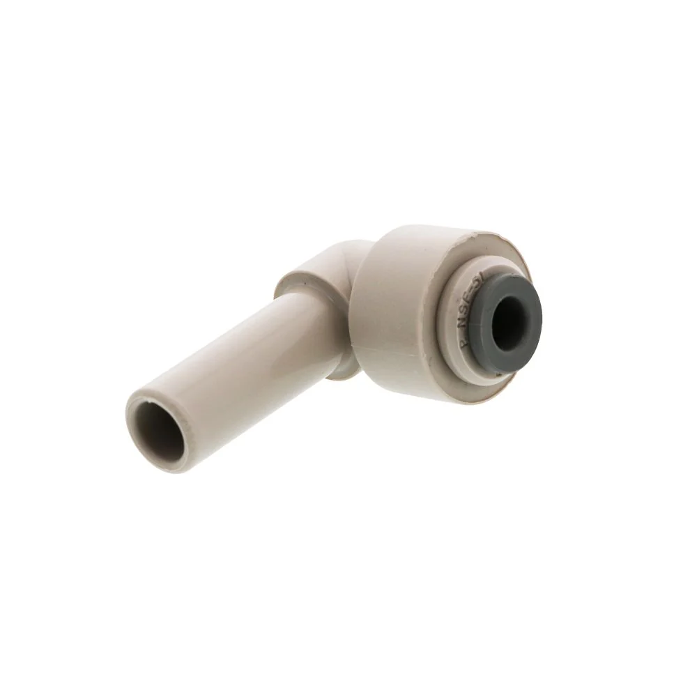 John Guest Stem Elbow Connector - 3/8 Stem x 3/16 — Single