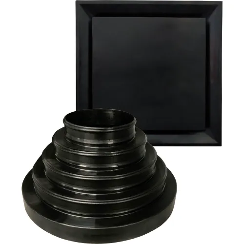 American Louver STR-PQ-BK-NRD Plaque Diffuser Kit, Black, Fits Multiple Neck Sizes