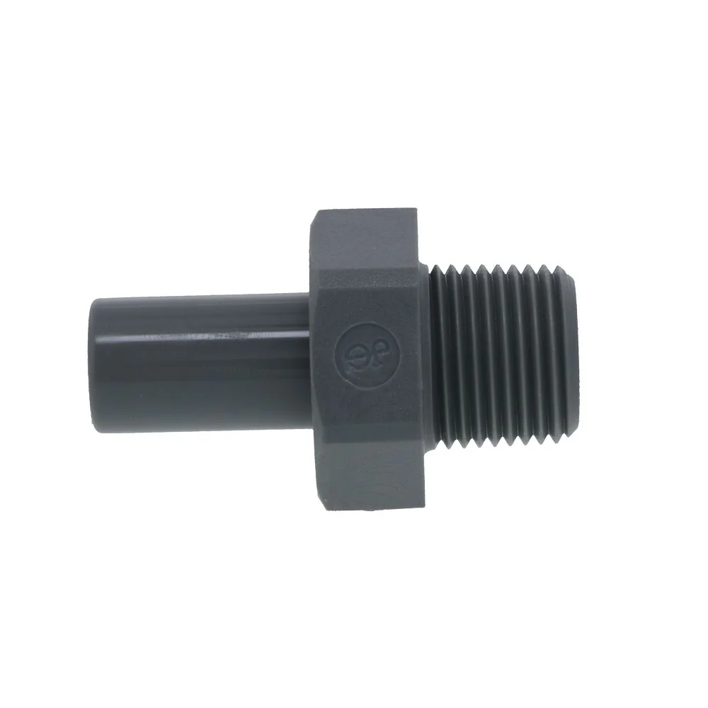 John Guest Stem Adapter BSPT - 3/8 x 3/8 BSPT — Box of 300